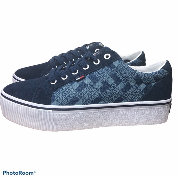 Tommy Jeans Women’s Platform  Canvas Shoes New in a Box - Picture 2 of 6